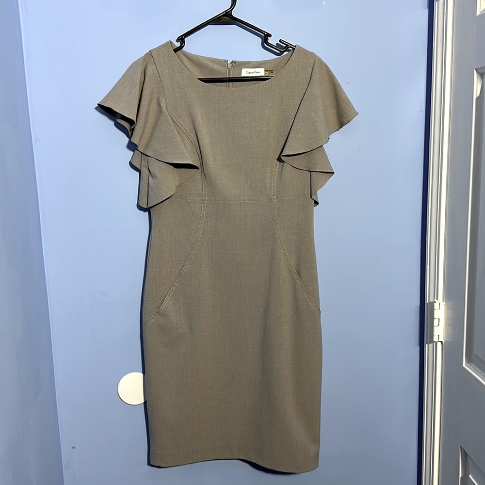 Calvin Klein Grey Dress with pockets size 6